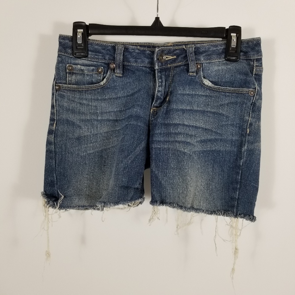 Bull Head Hermosa Cut Off Jean Fringe Shorts Sz 5L